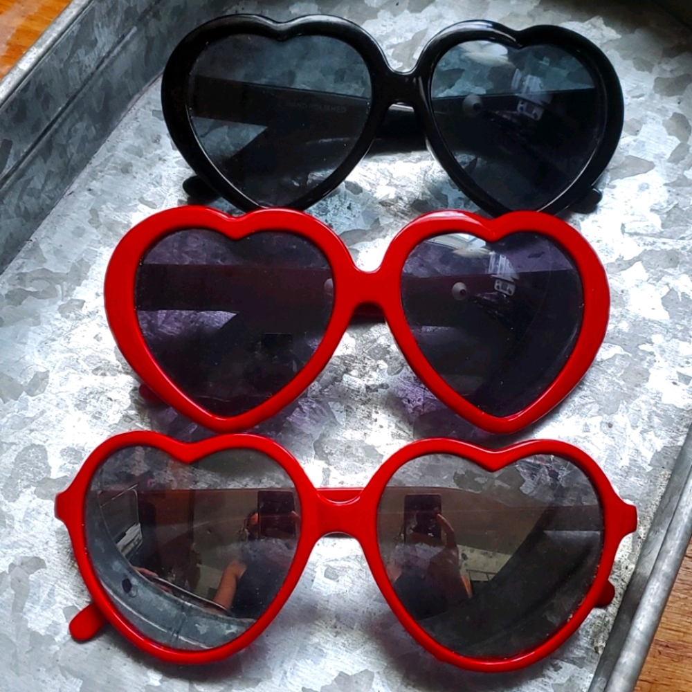 Heart Shaped Sunglasses - 3 for 1
